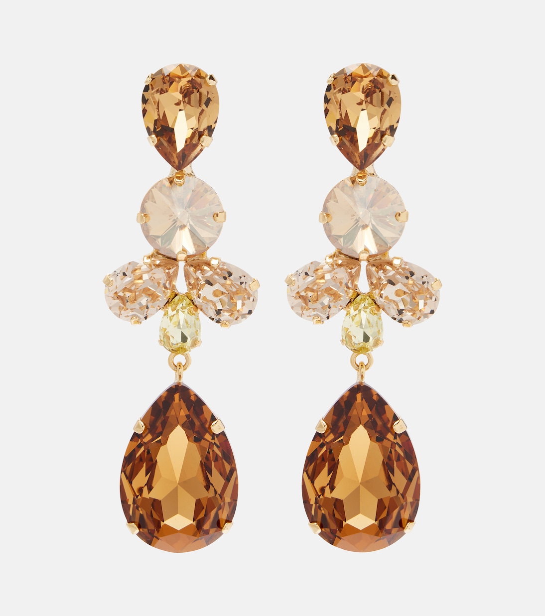 Jillian gold-plated drop earrings | Jennifer Behr
