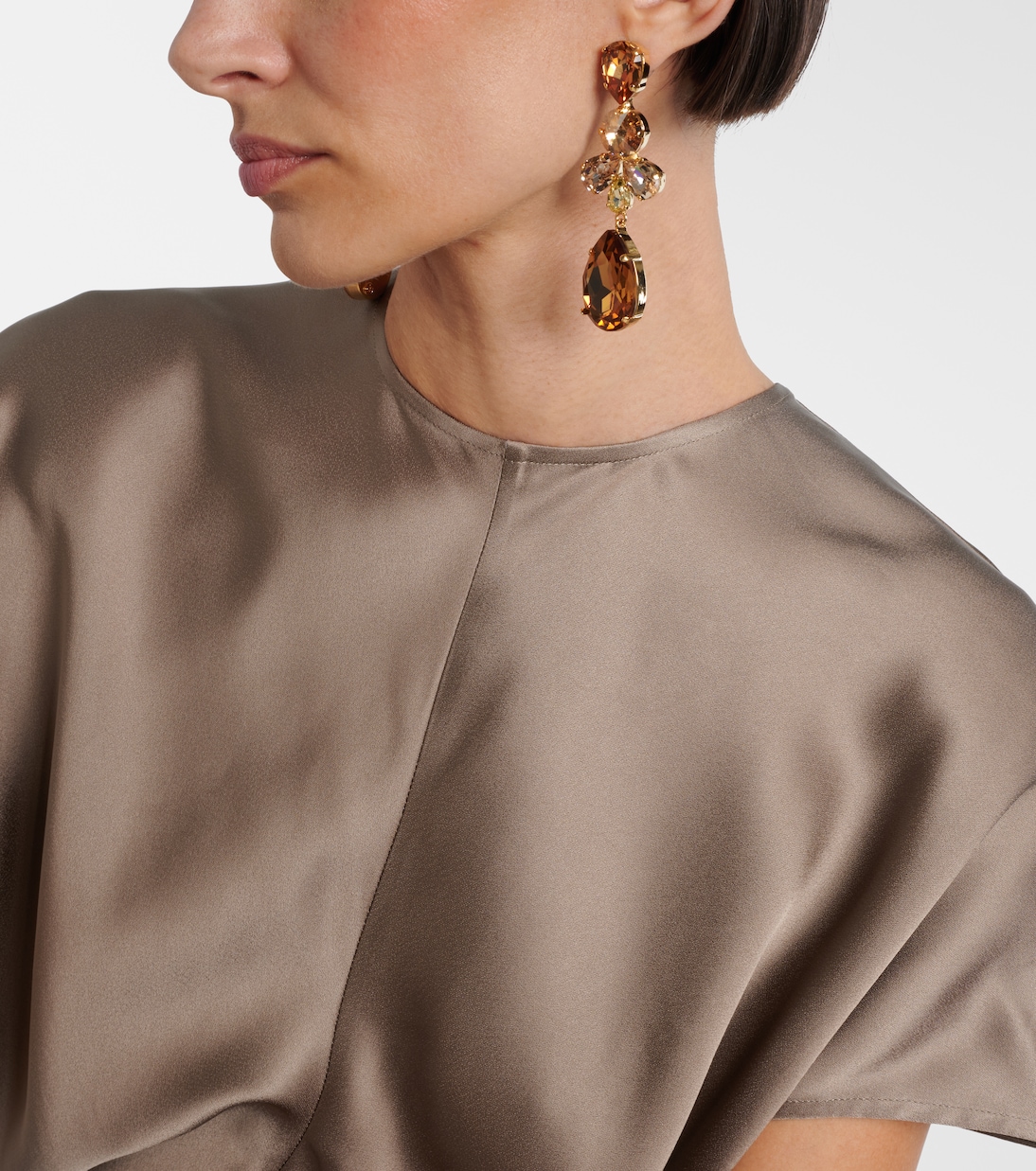 Jillian gold-plated drop earrings | Jennifer Behr