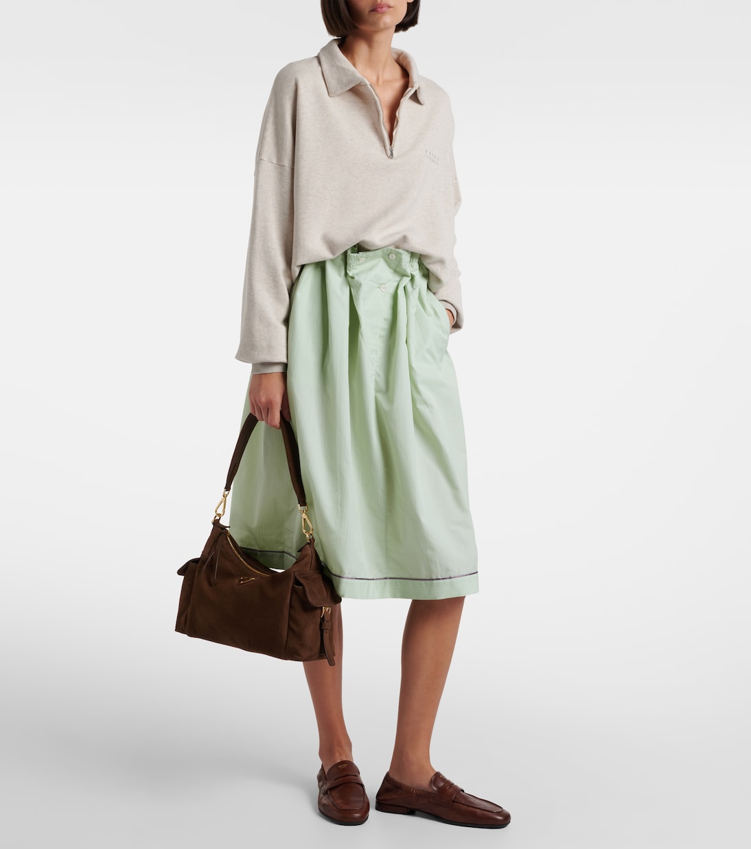 Prada Explore Large suede shoulder bag | Prada