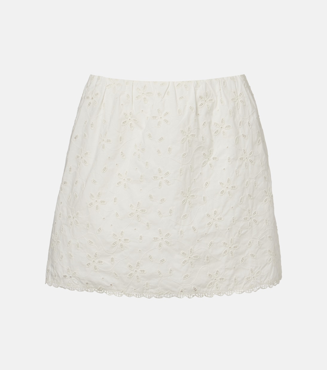 Salma embroidered cotton miniskirt | Posse