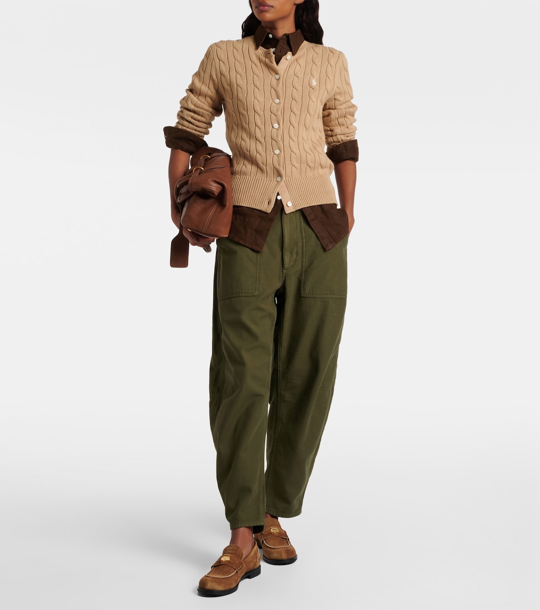 Cable-knit cotton cardigan | Polo Ralph Lauren