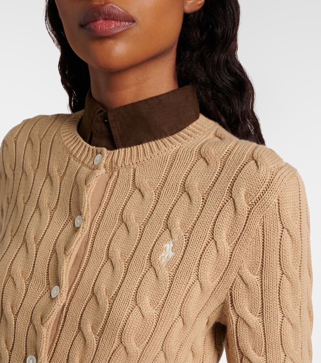 Cable-knit cotton cardigan | Polo Ralph Lauren