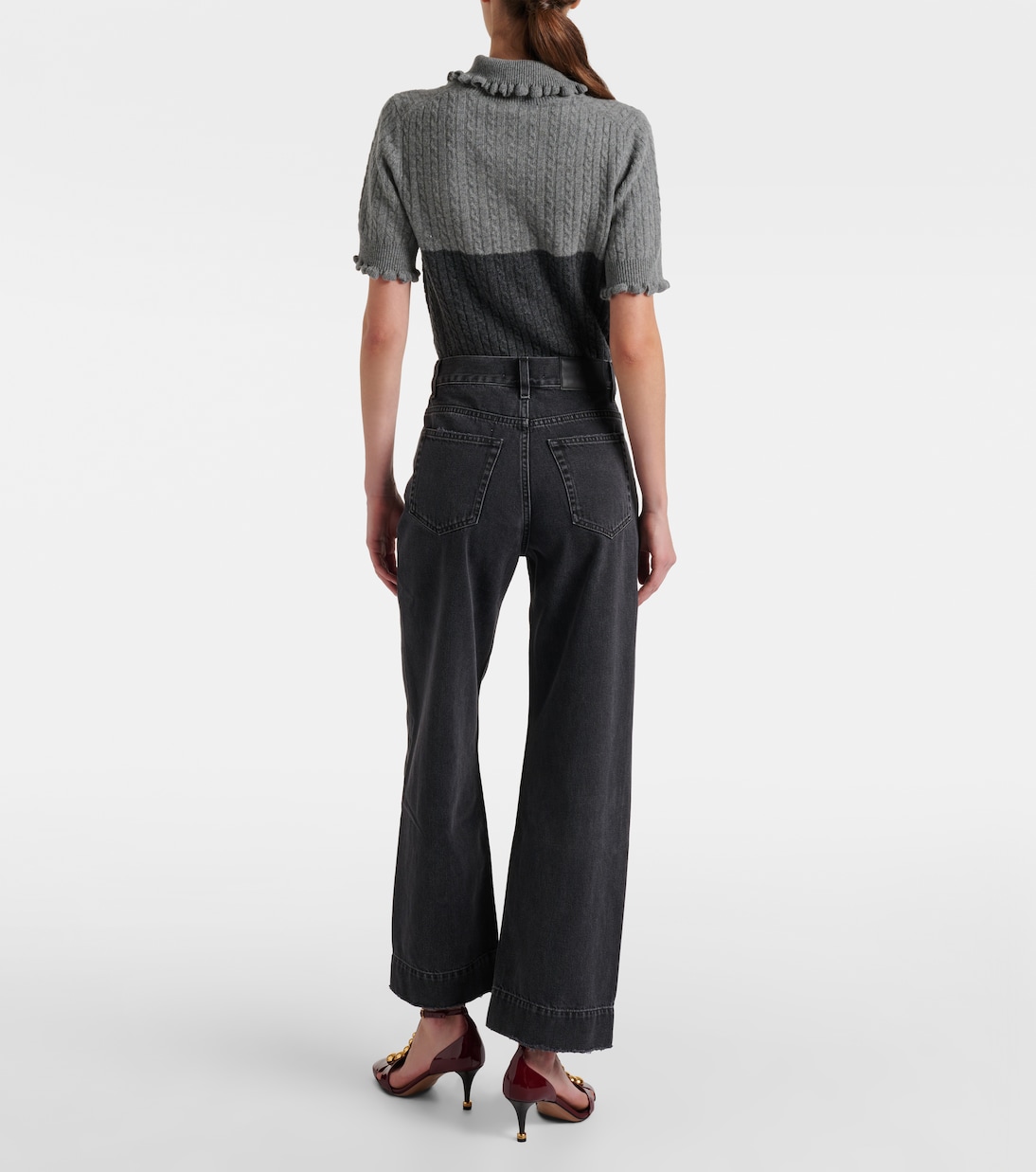 High-Rise Wide-Leg Cropped Jeans | Chloé