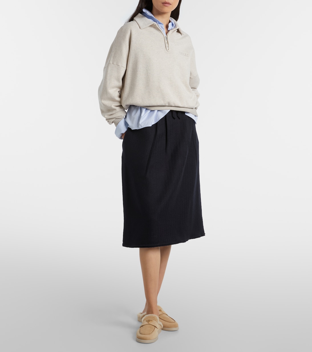 Mules de ante con borrego | Prada