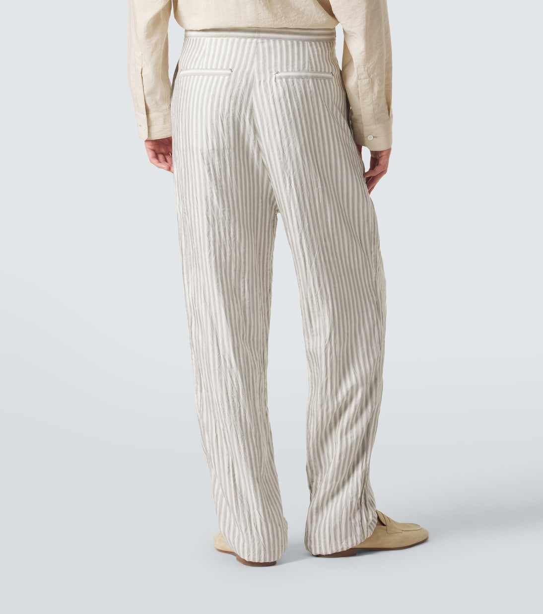 Striped silk straight pants | Zegna