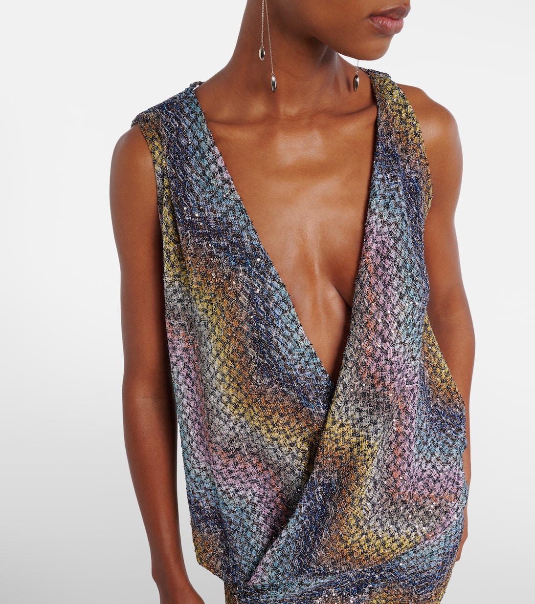 Sequined knitted lamé top | Missoni