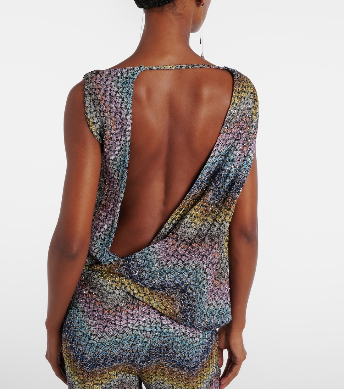 Sequined knitted lamé top | Missoni
