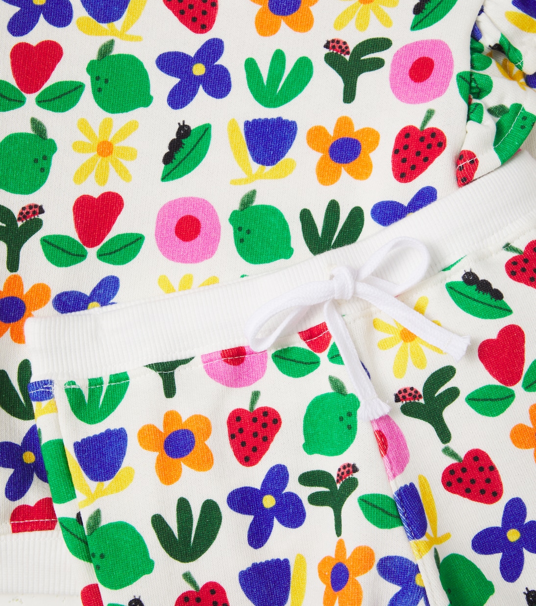 Baby printed cotton-blend sweatshirt and sweatpants set | Fábula