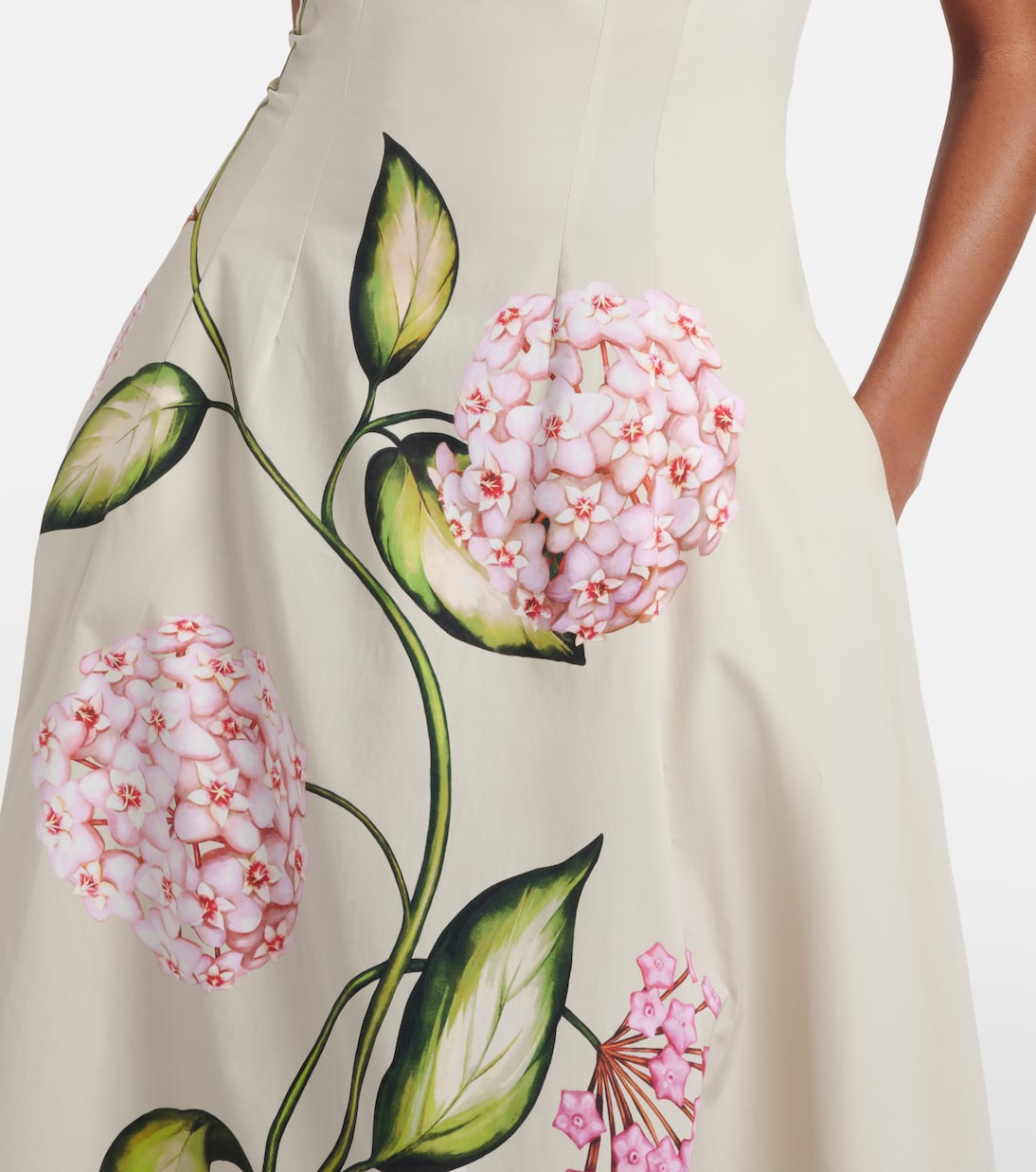 Midikleid Porcelain aus Popeline | Oscar de la Renta