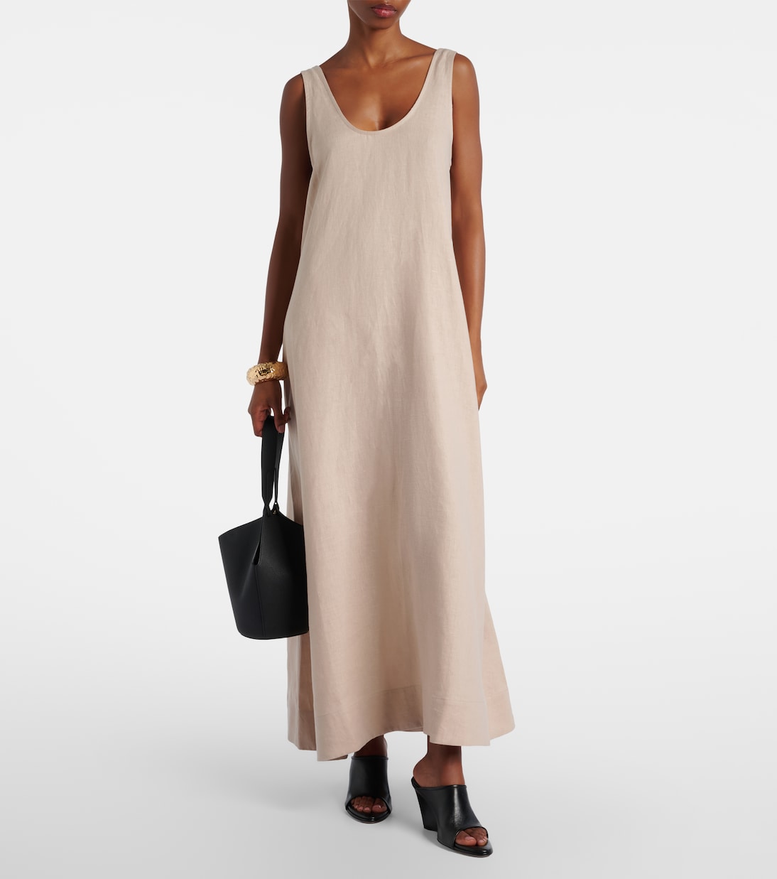 Capri linen maxi dress | Asceno