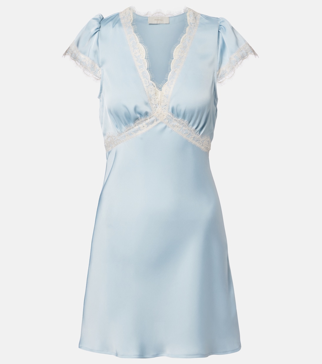 Verena lace-trimmed satin minidress | Faithfull