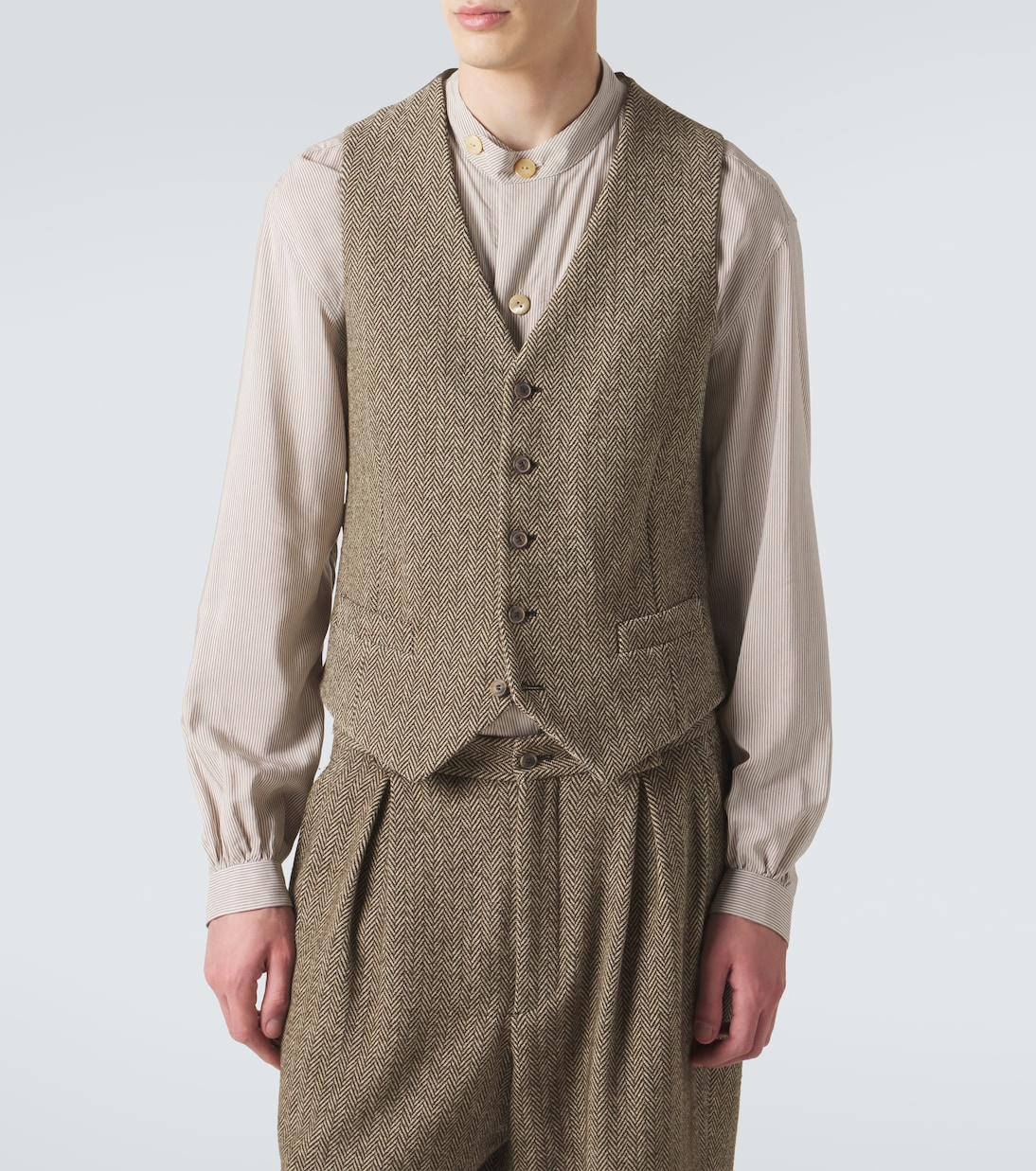 Cotton and wool-blend vest | Giorgio Armani