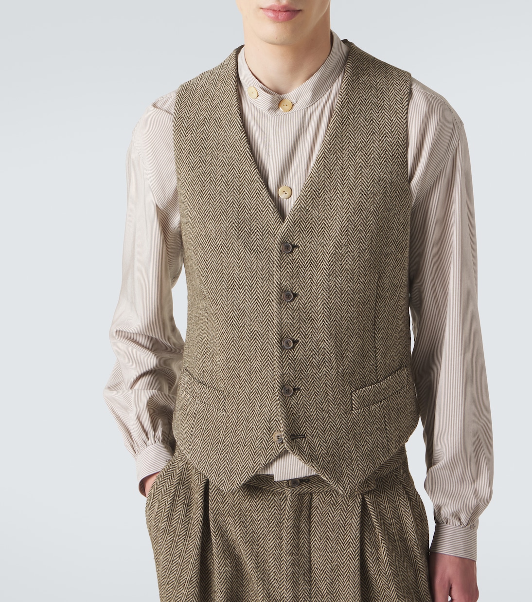 Cotton and wool-blend vest | Giorgio Armani
