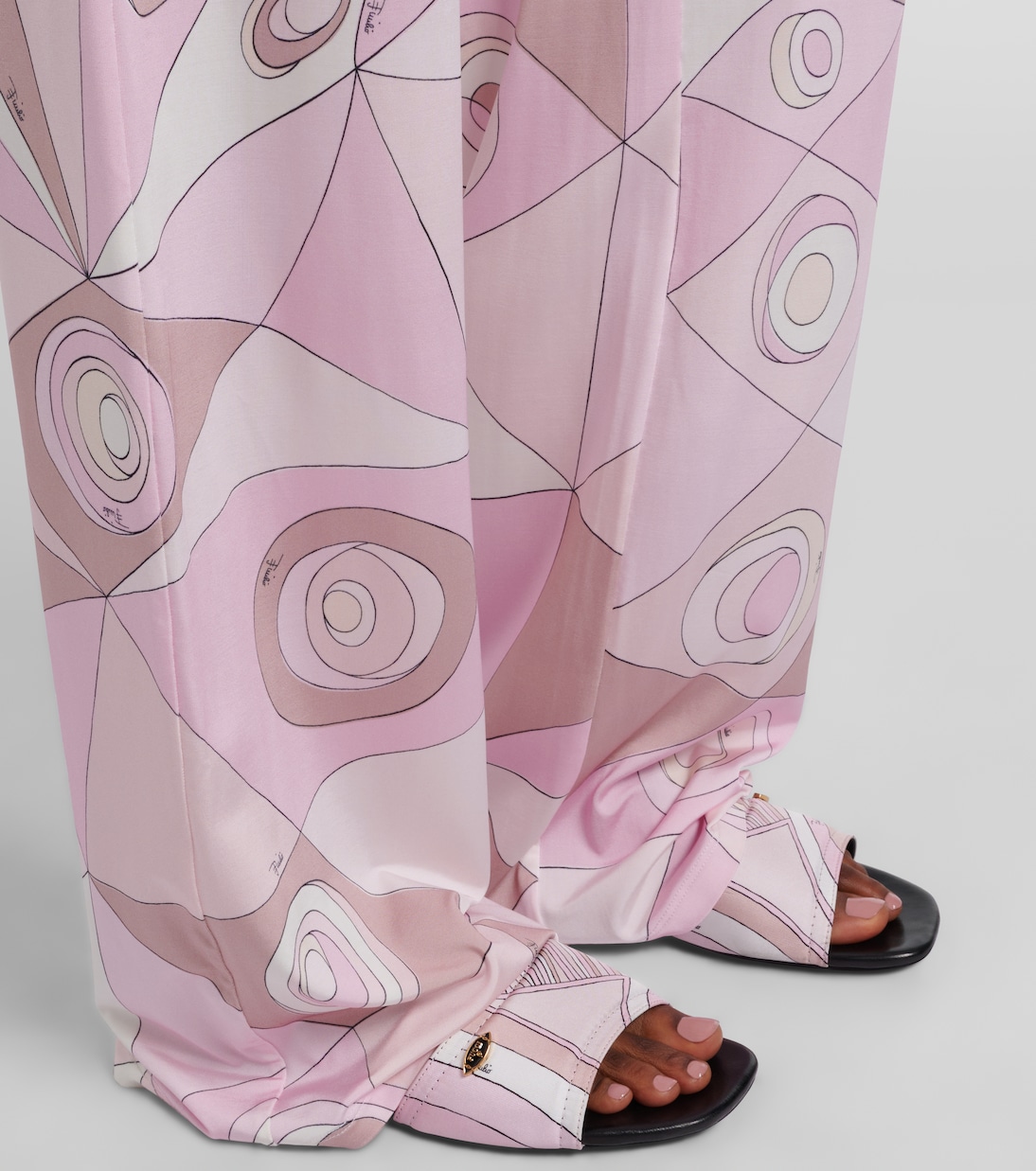 Occhi缎布针织直筒裤 | Pucci