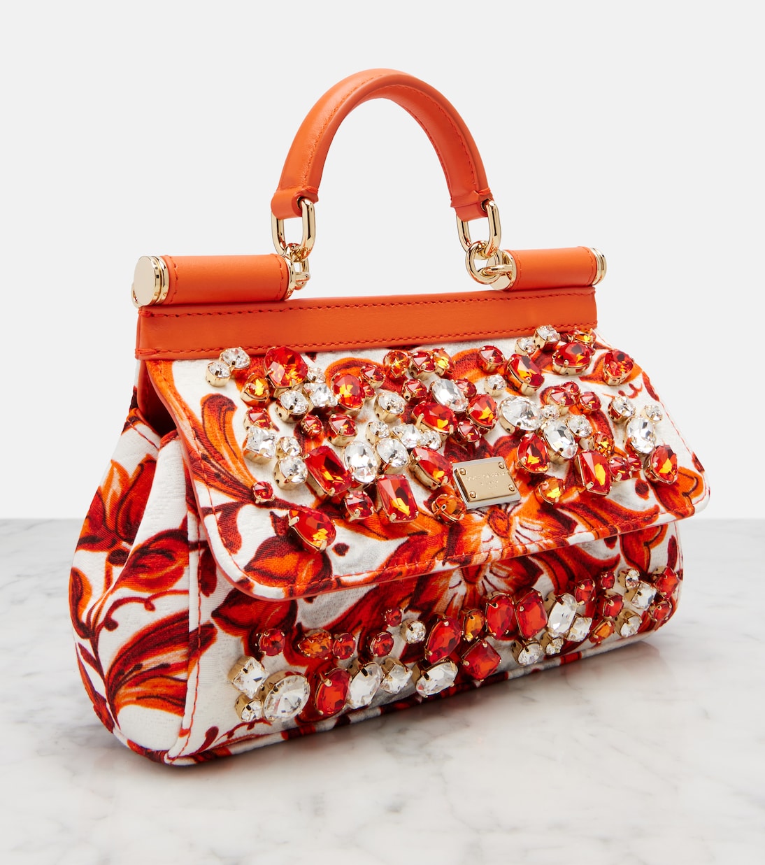 Sicily Mini embellished top-handle bag | Dolce&Gabbana