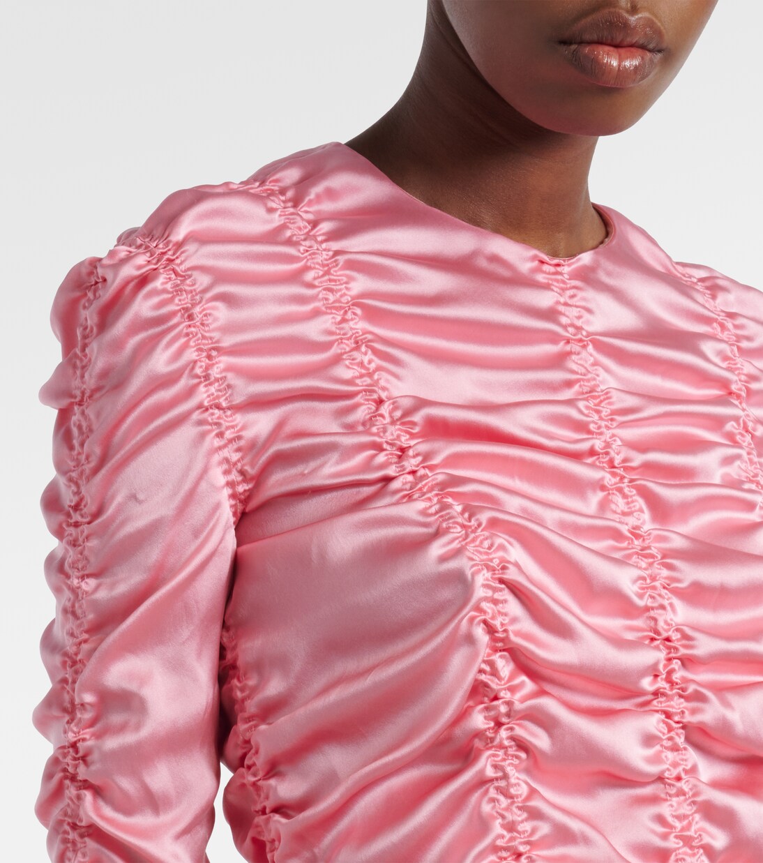 Rory ruched silk charmeuse top | Khaite