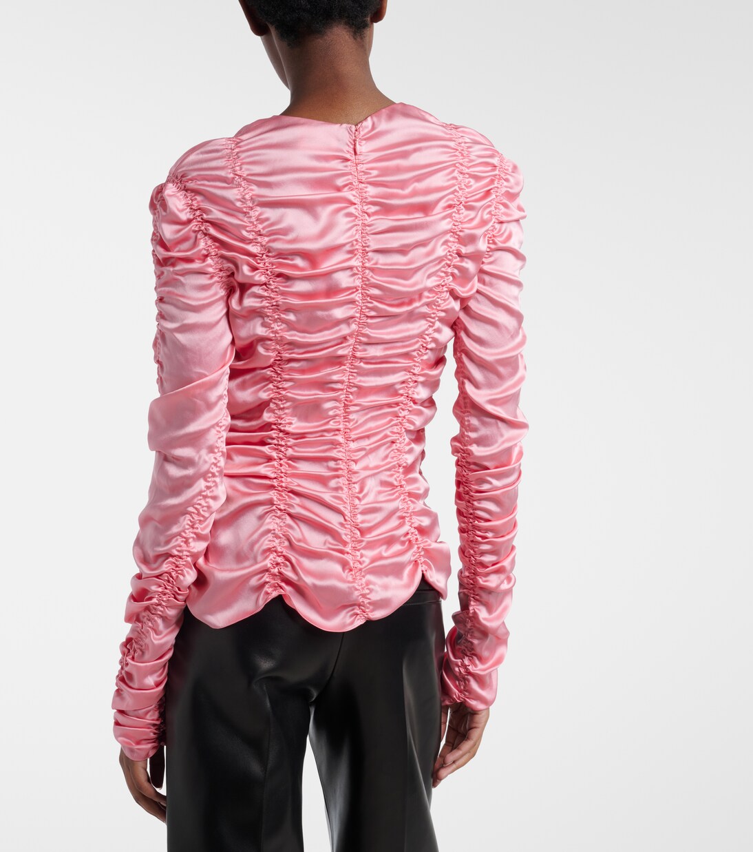 Rory ruched silk charmeuse top | Khaite