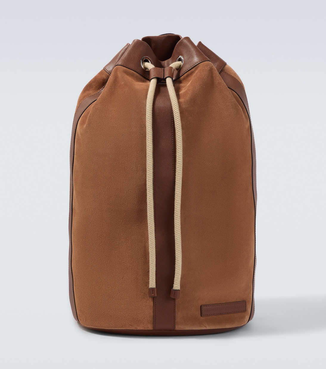 Rucksack aus Veloursleder und Leder | Brunello Cucinelli