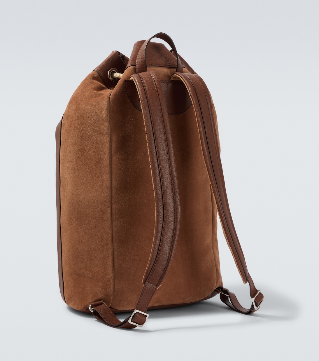 Rucksack aus Veloursleder und Leder | Brunello Cucinelli
