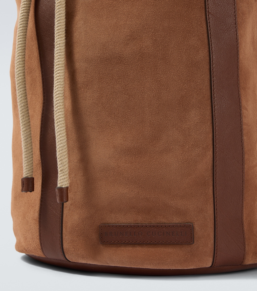 Rucksack aus Veloursleder und Leder | Brunello Cucinelli