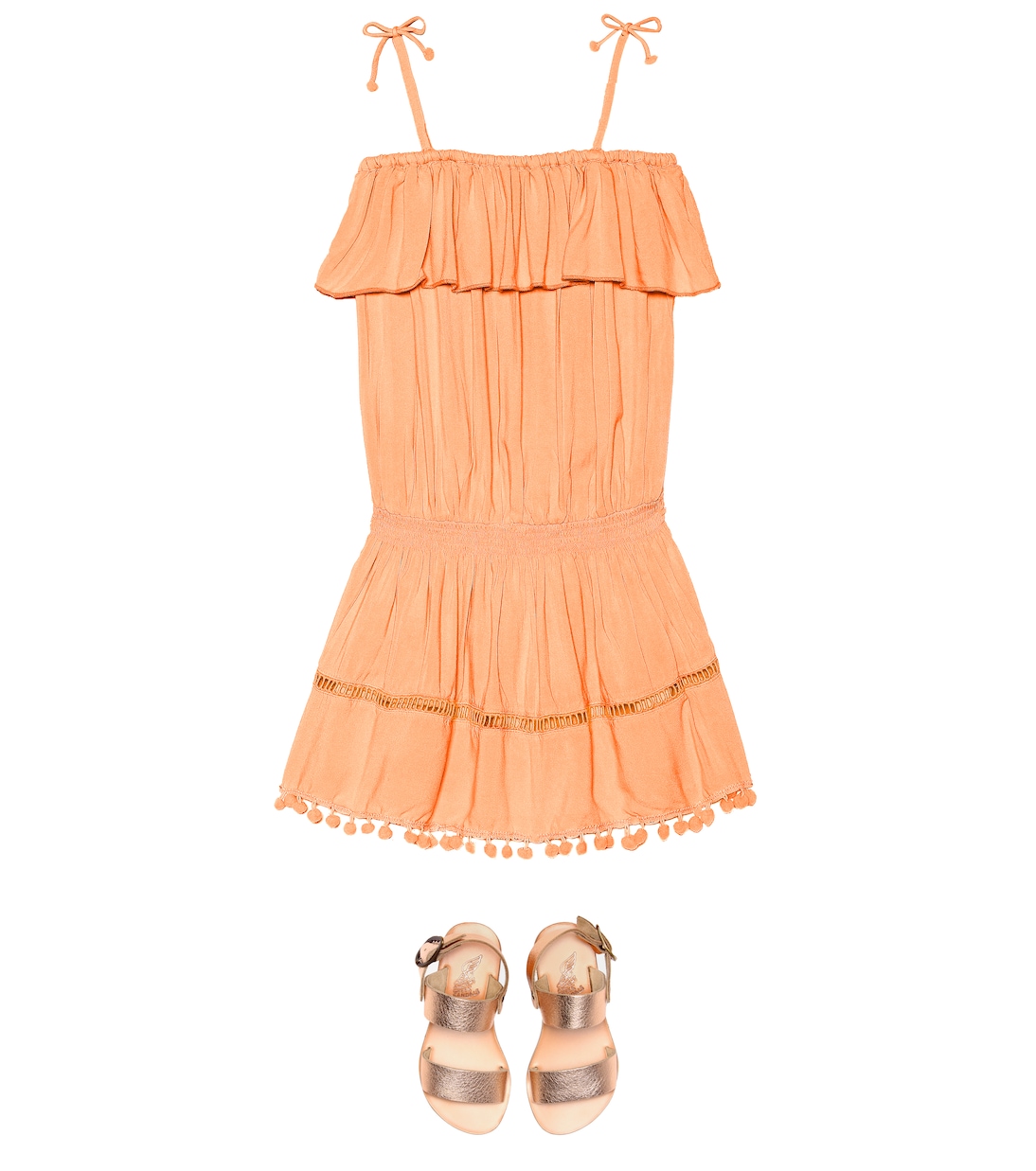 Robe Baby Joy à volants et pompons | Melissa Odabash Kids