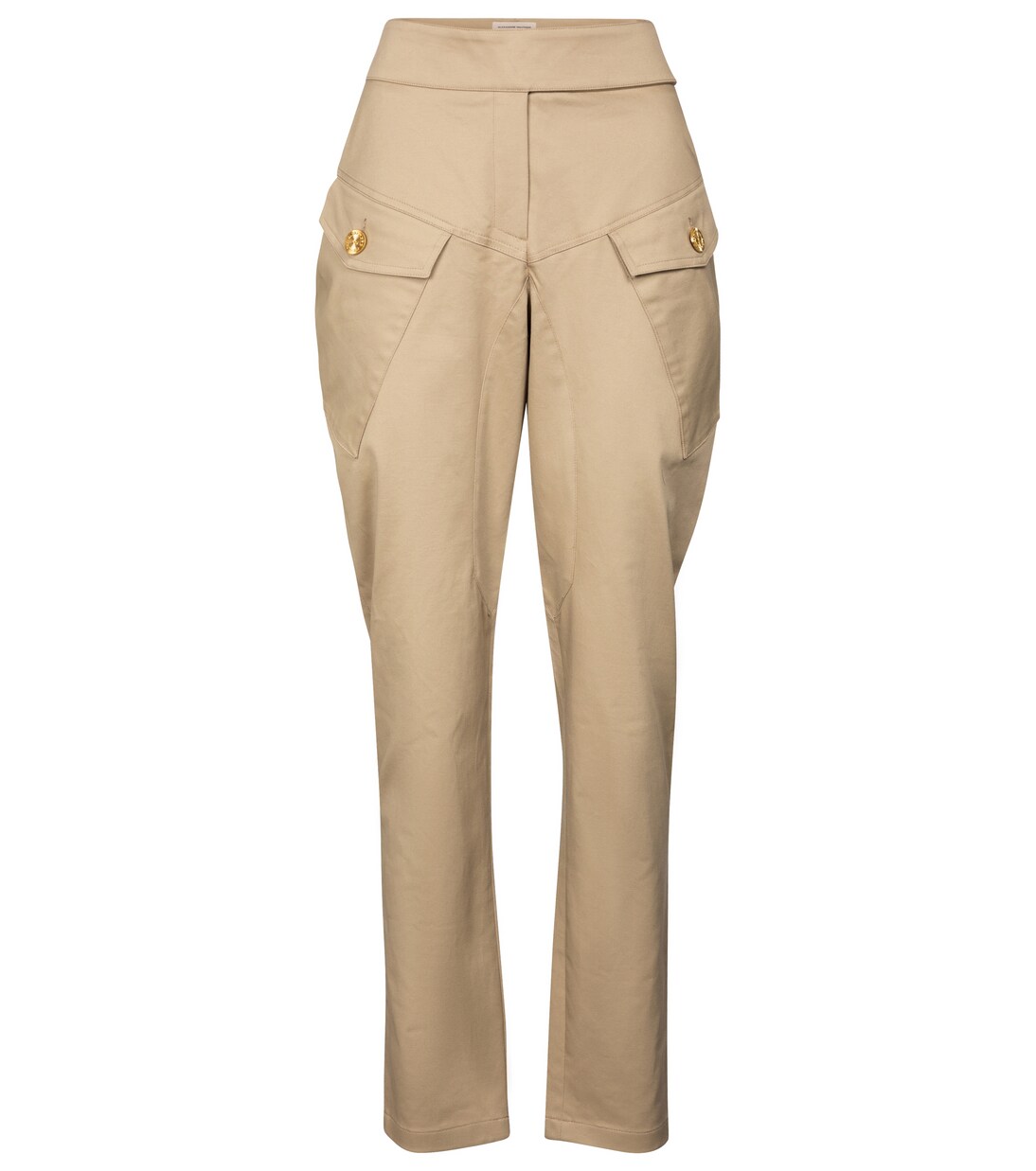 Pantalon slim à taille haute en coton mélangé | Alexandre Vauthier