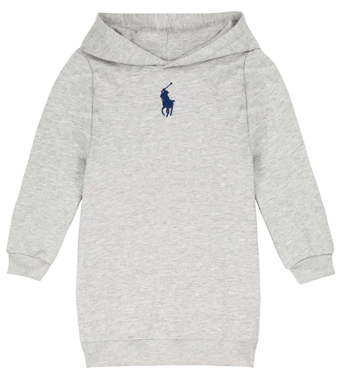 Robe en coton mélangé à capuche et logo | Polo Ralph Lauren Kids