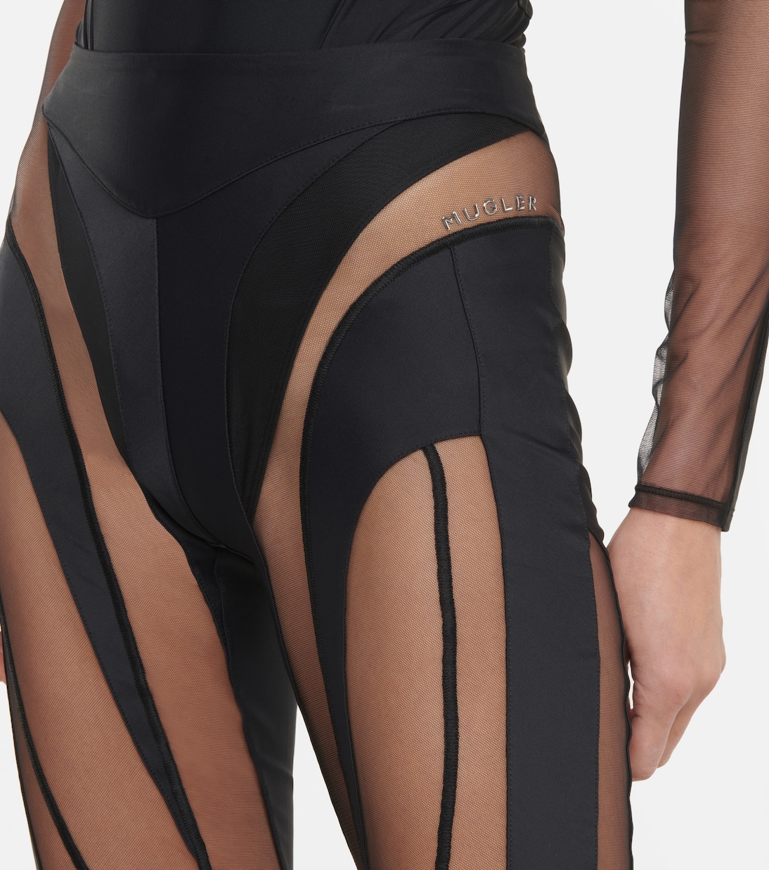 Bikershorts mit Mesh | Mugler