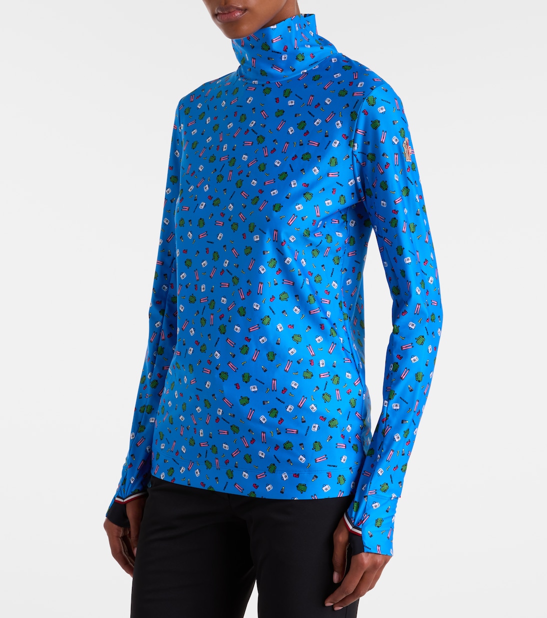 x Naj-Oleari 3 Moncler Grenoble printed turtleneck ski top | Moncler Genius