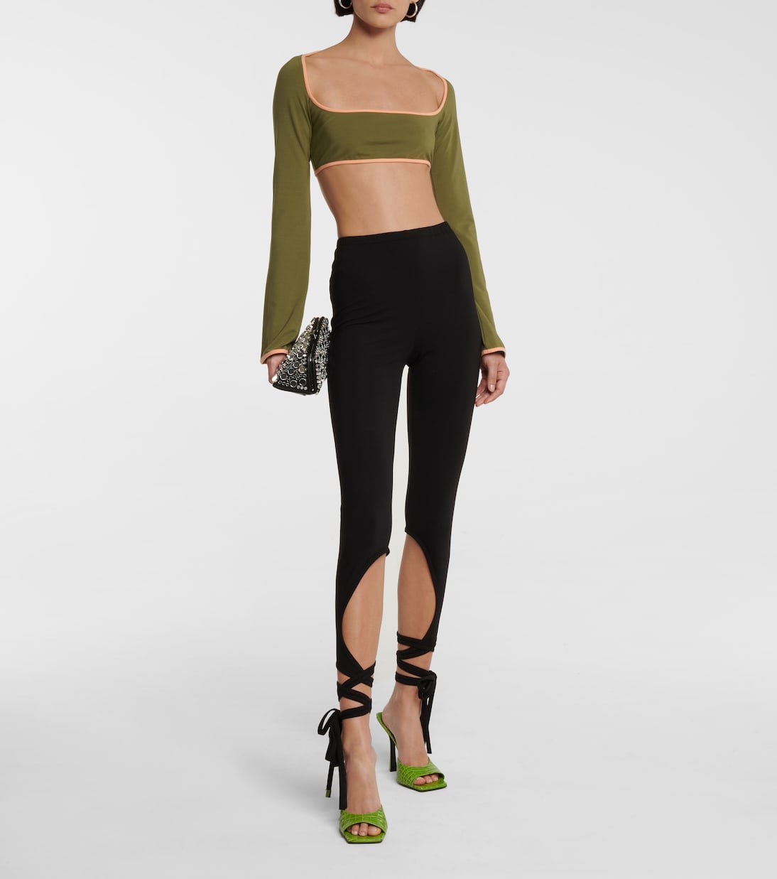 Cropped-Top aus Jersey | The Attico