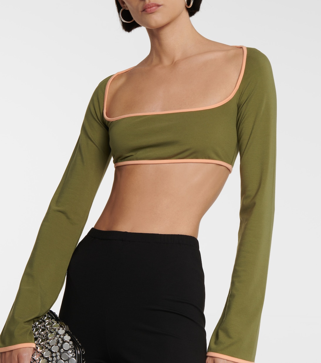 Cropped-Top aus Jersey | The Attico
