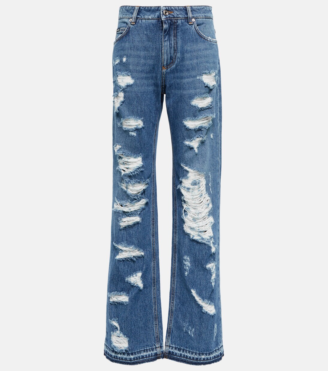 Distressed Mid-Rise Wide-Leg Jeans | Dolce&Gabbana
