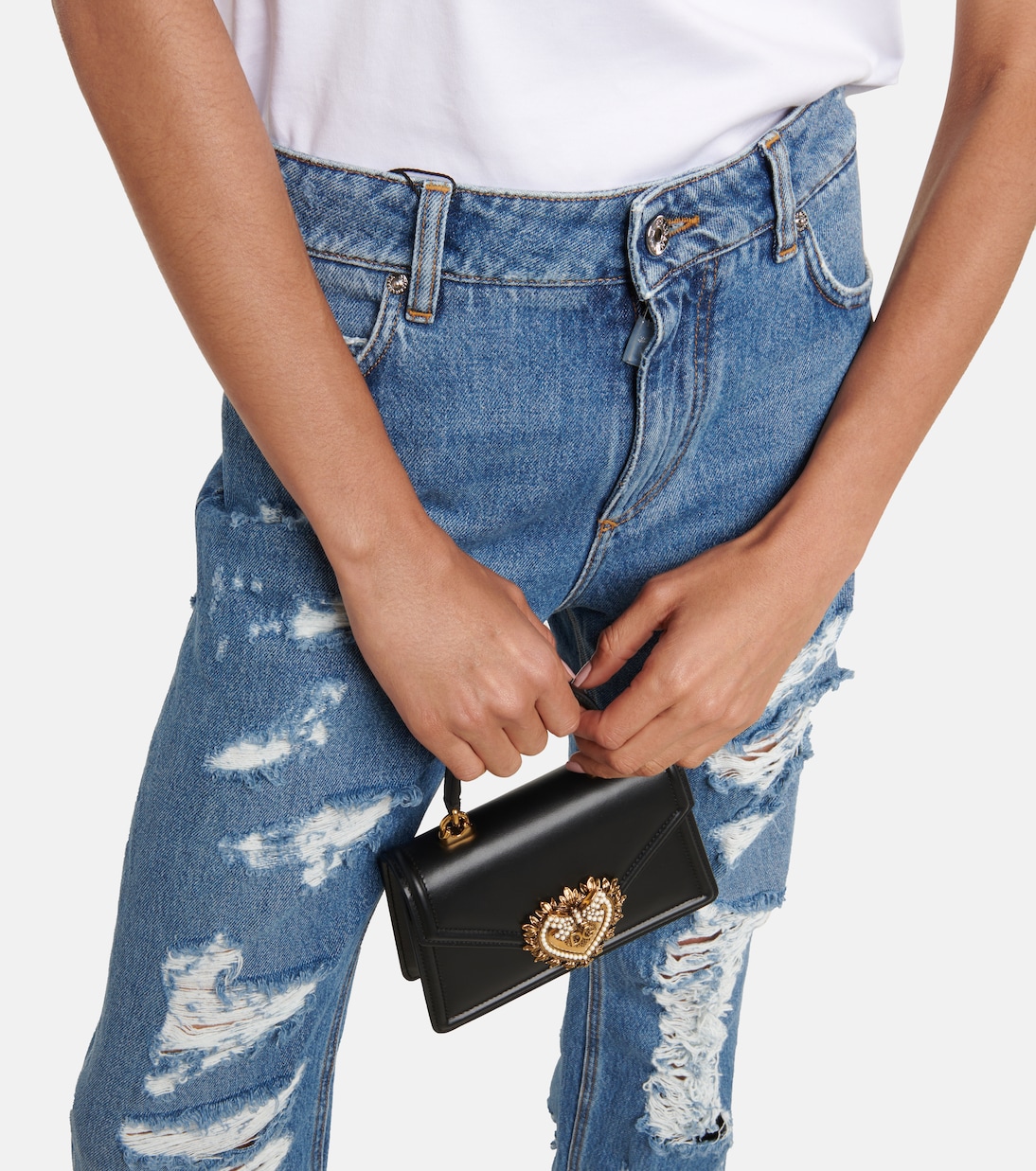 Distressed Mid-Rise Wide-Leg Jeans | Dolce&Gabbana