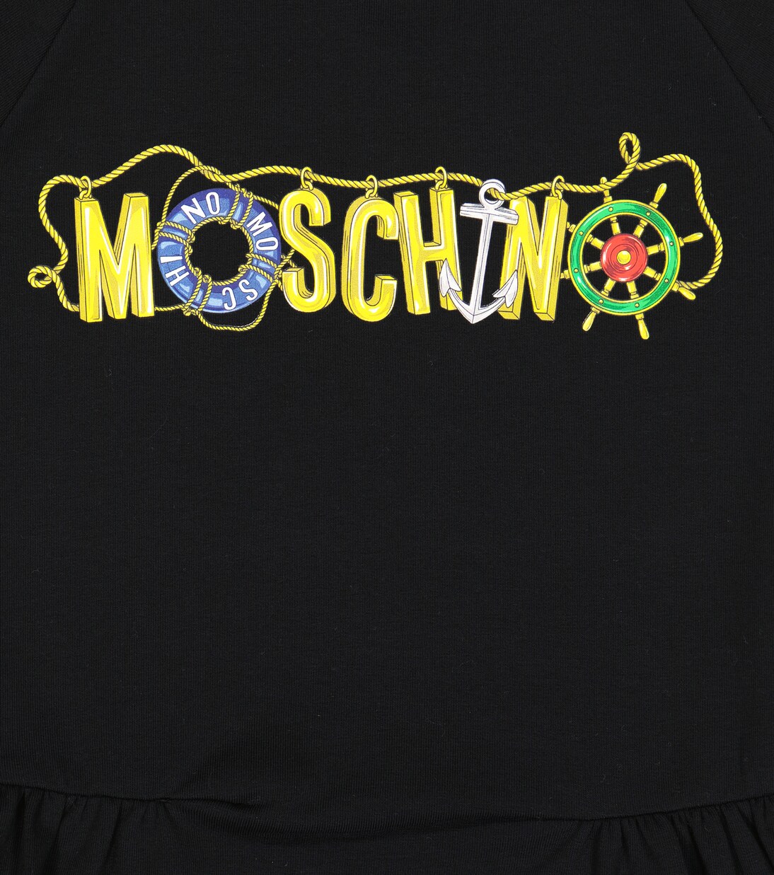 Logo cotton-blend jersey dress | Moschino Kids