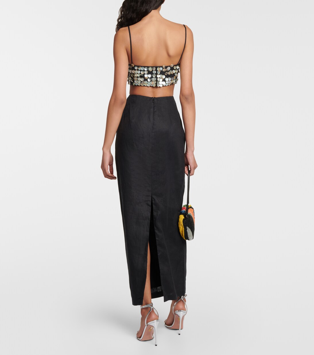 Verziertes Maxikleid Jada aus Leinen | Staud