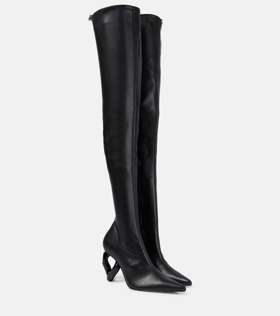Overknee-Stiefel Chain aus Leder | JW Anderson