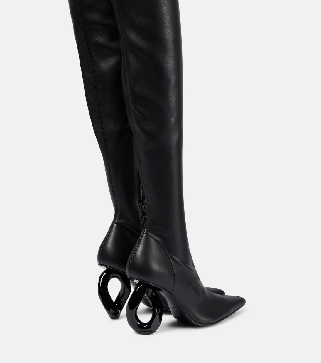 Overknee-Stiefel Chain aus Leder | JW Anderson