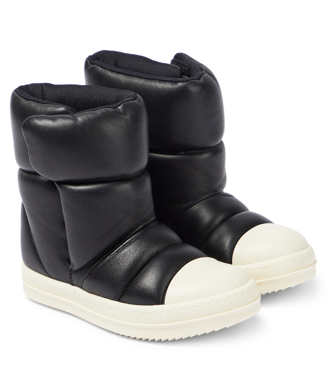 Puffer leather boots | Rick Owens Kids