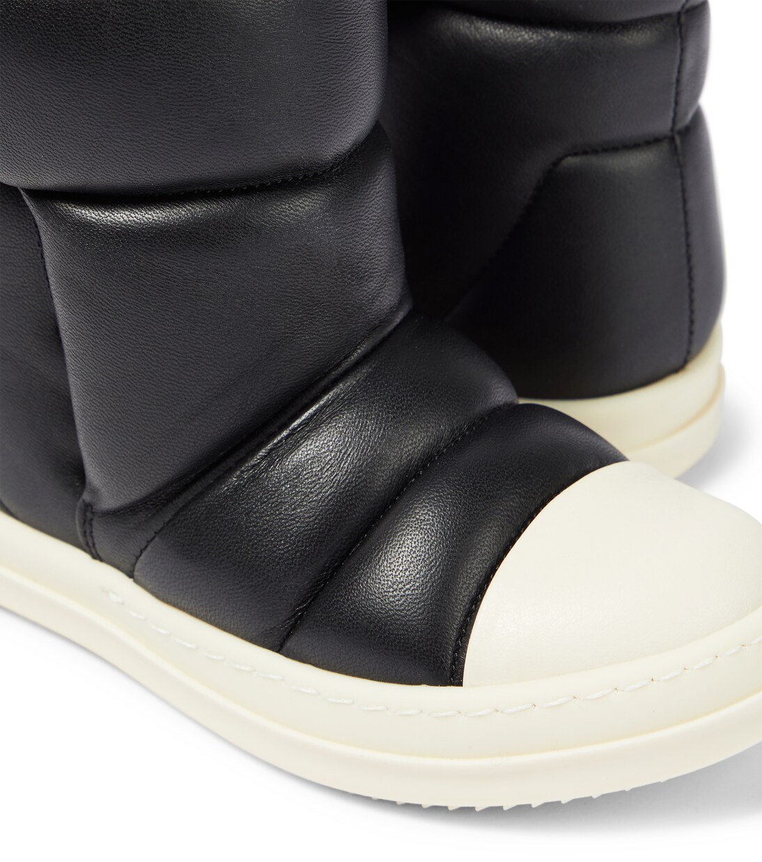 Puffer leather boots | Rick Owens Kids