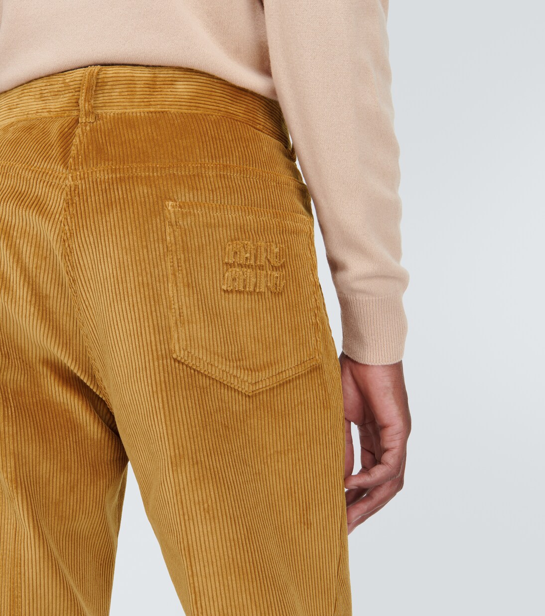 Pantalones flared de pana | Miu Miu
