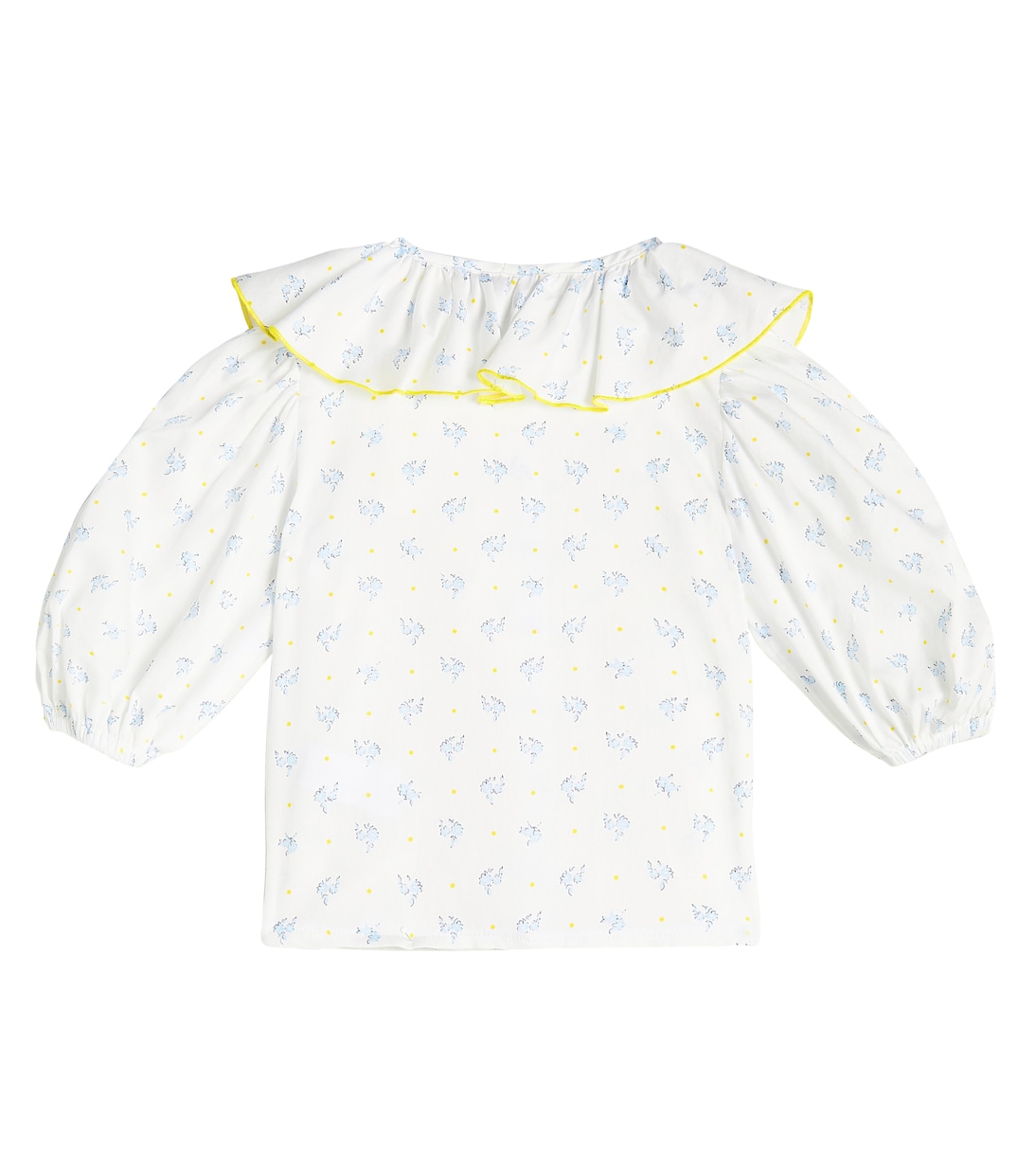 Ruched floral cotton shirt | Paade Mode