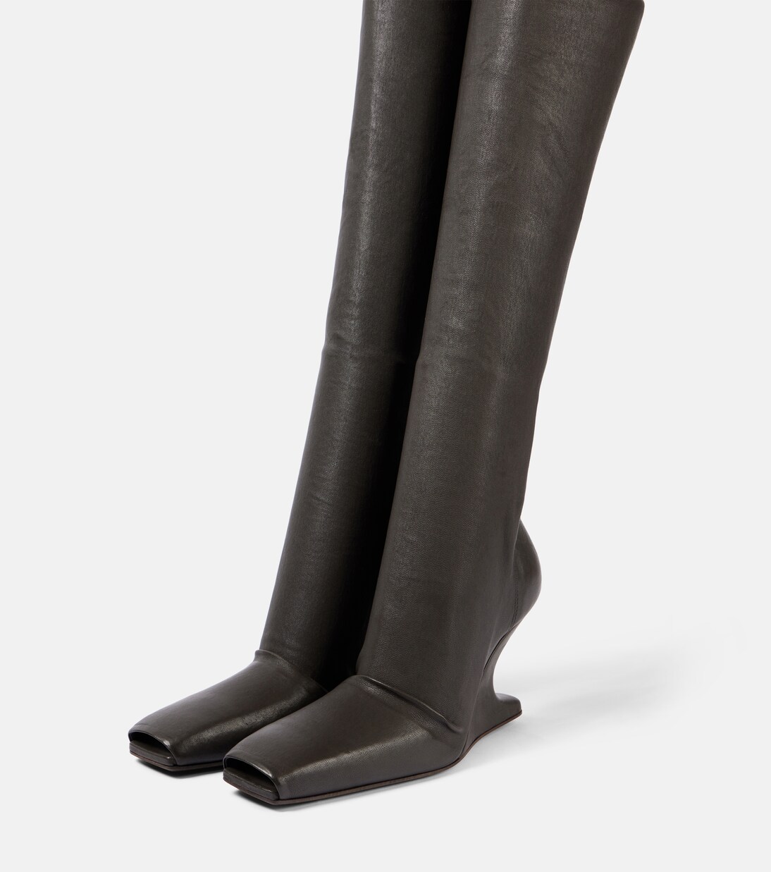 Overknee-Stiefel Cantilever aus Leder | Rick Owens