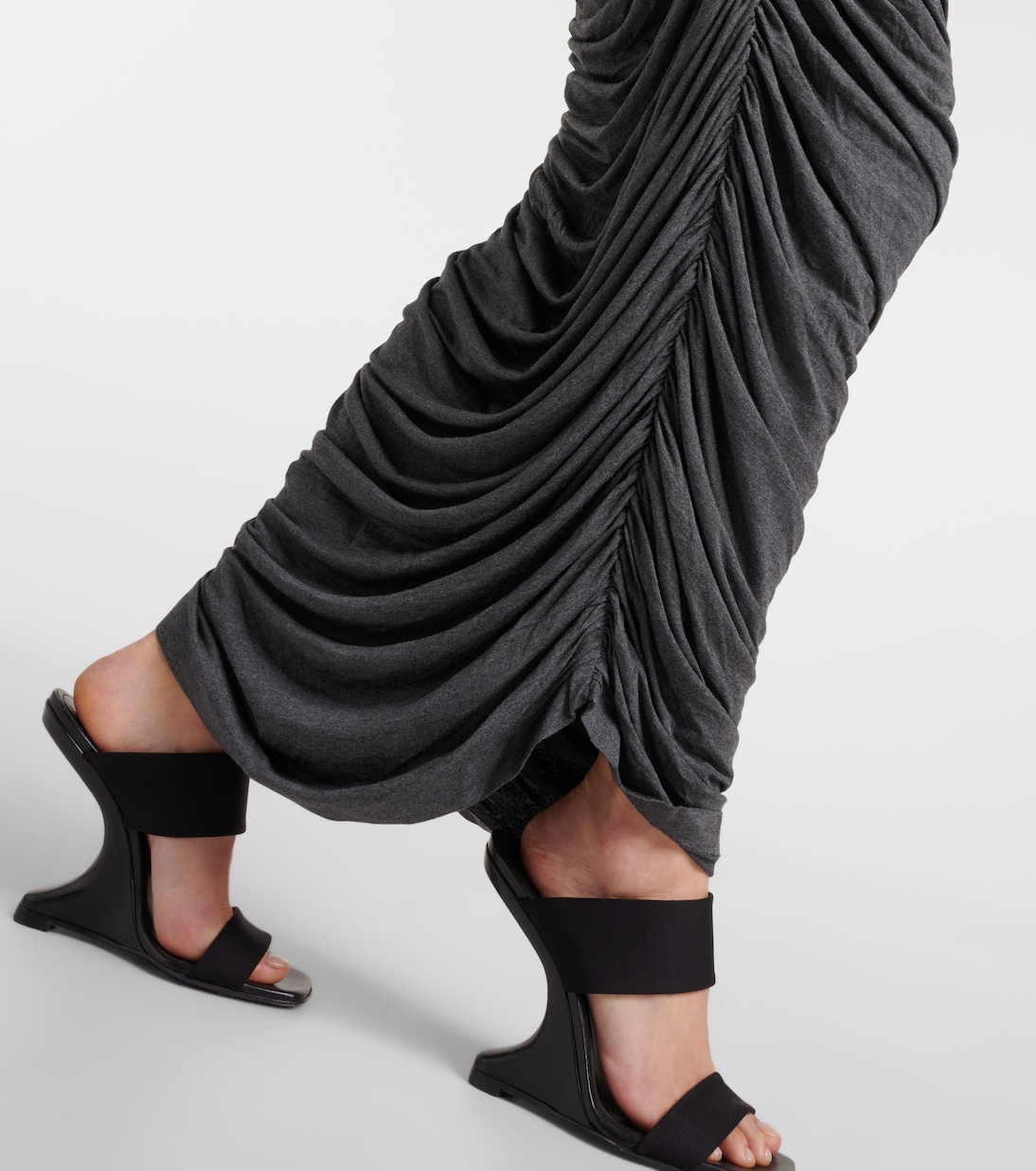 Robe longue à encolure bardot | Norma Kamali