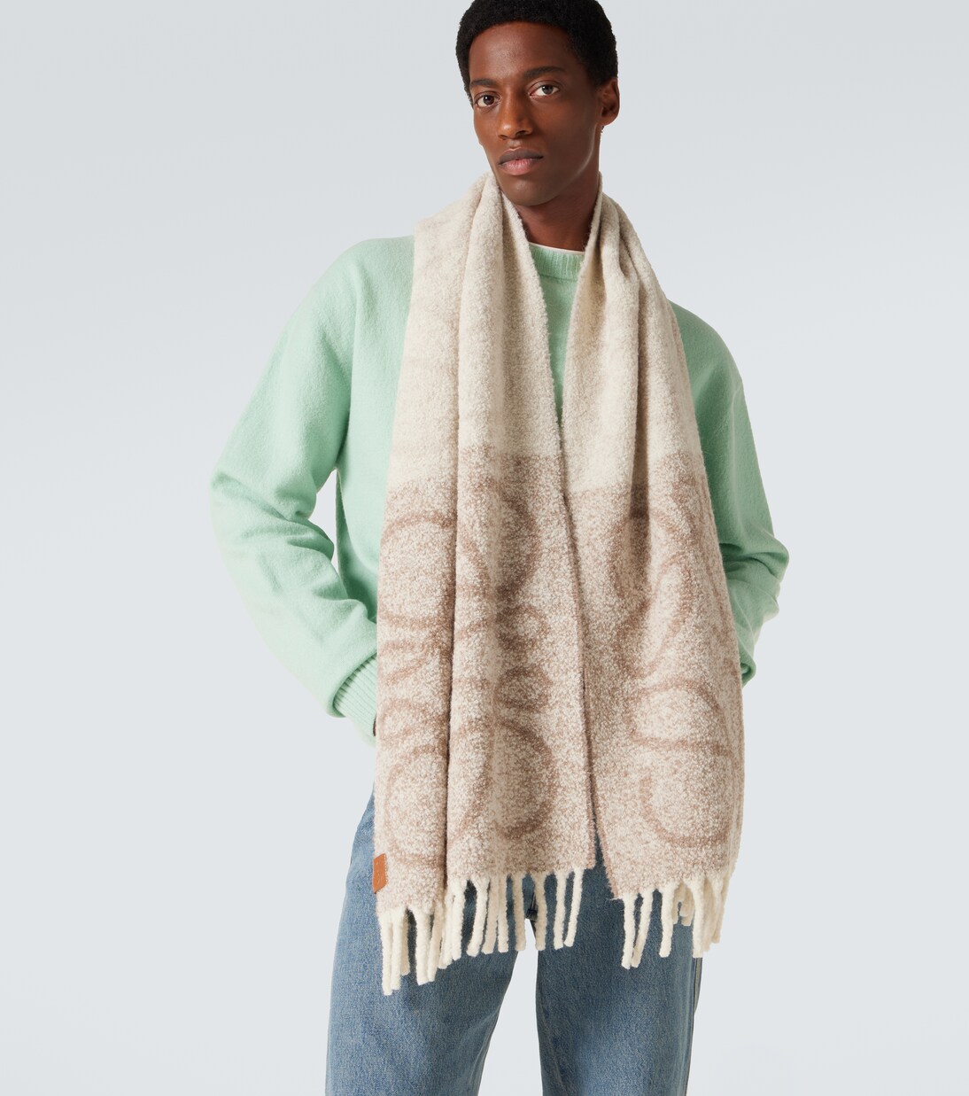 Bufanda de mezcla de alpaca con anagrama | Loewe