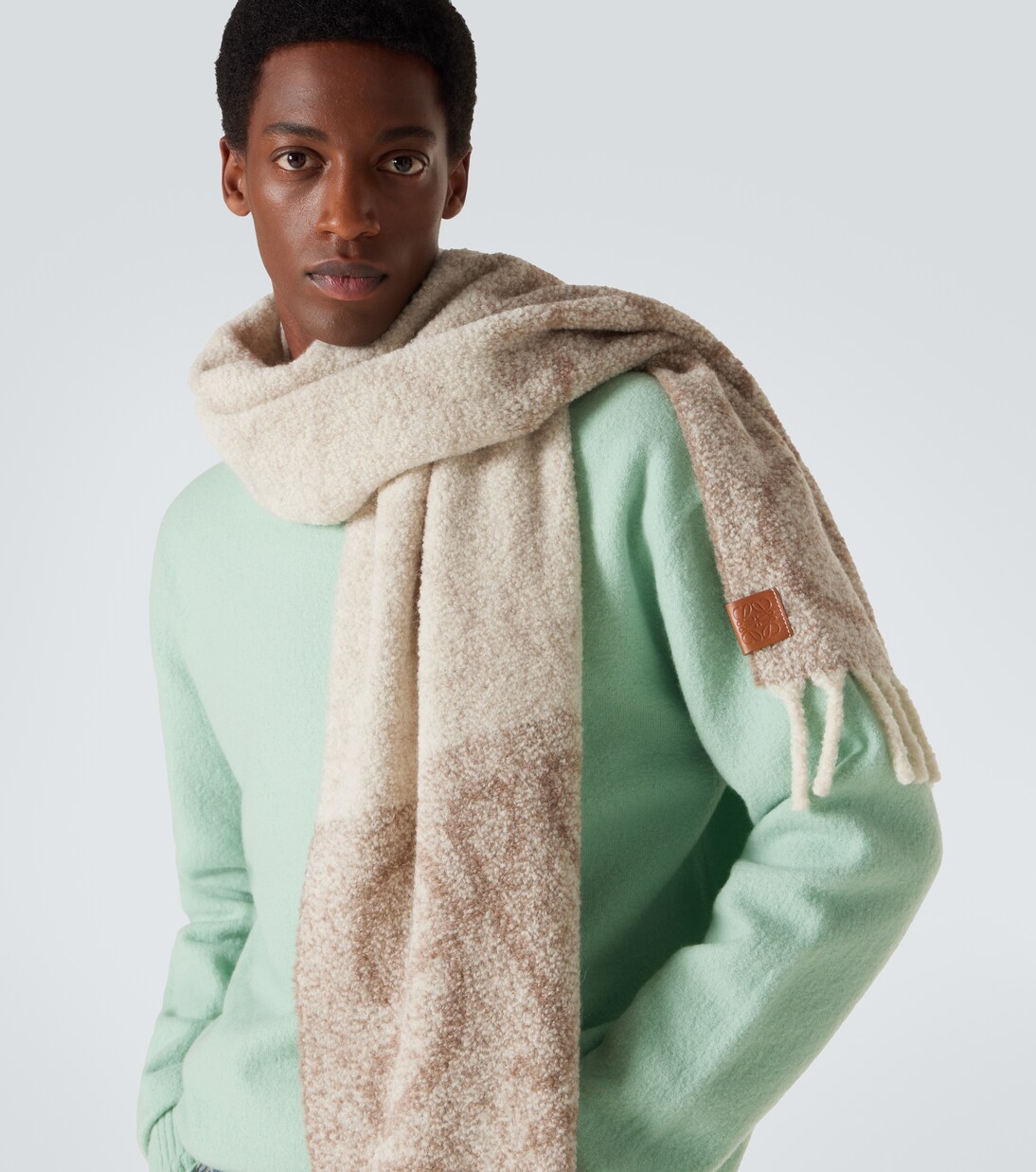 Bufanda de mezcla de alpaca con anagrama | Loewe