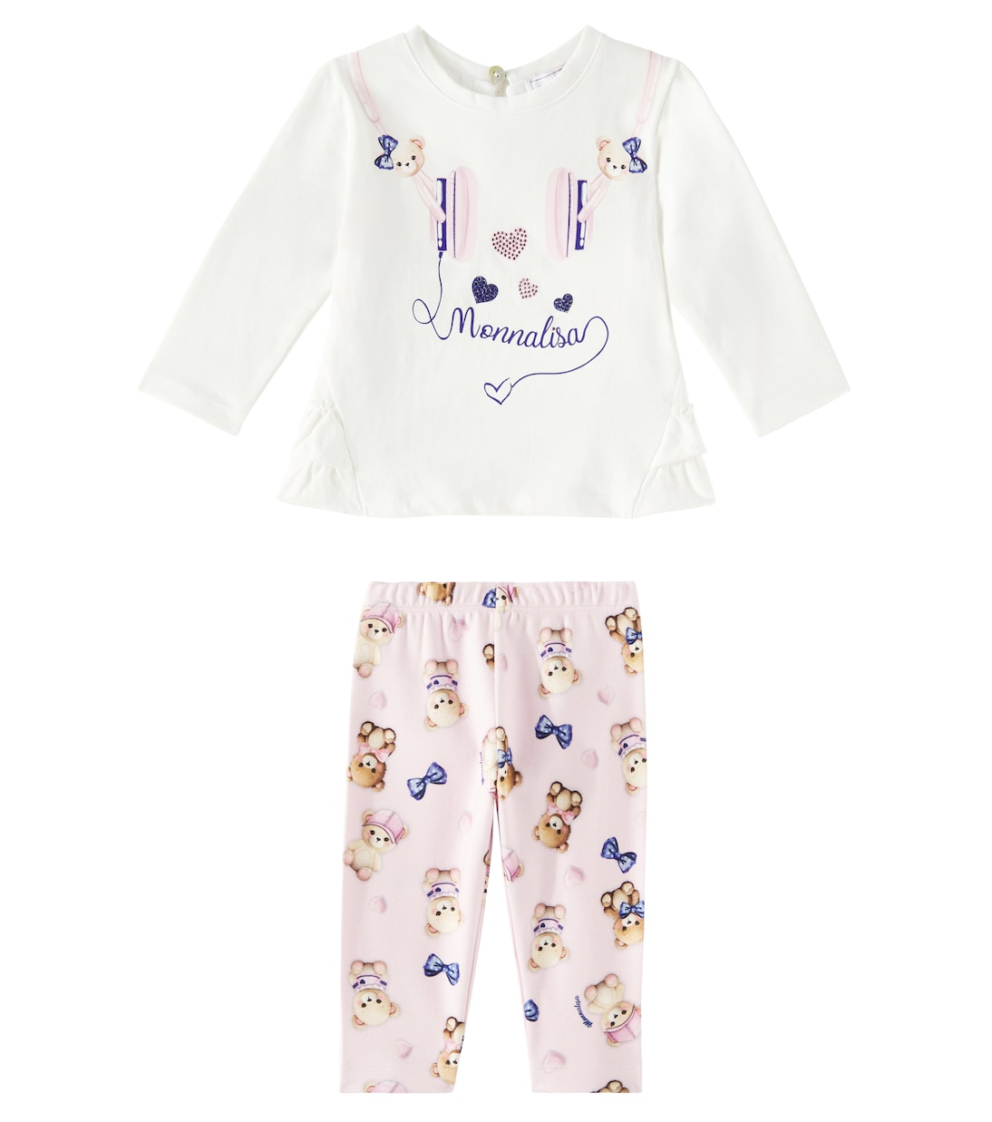 Baby Set aus Longsleeve und Leggings | Monnalisa