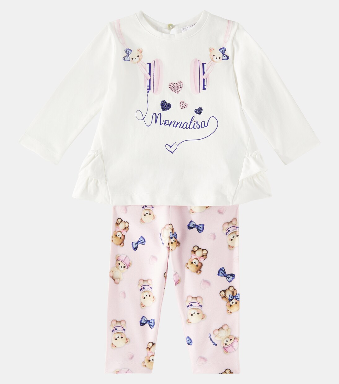 Baby Set aus Longsleeve und Leggings | Monnalisa