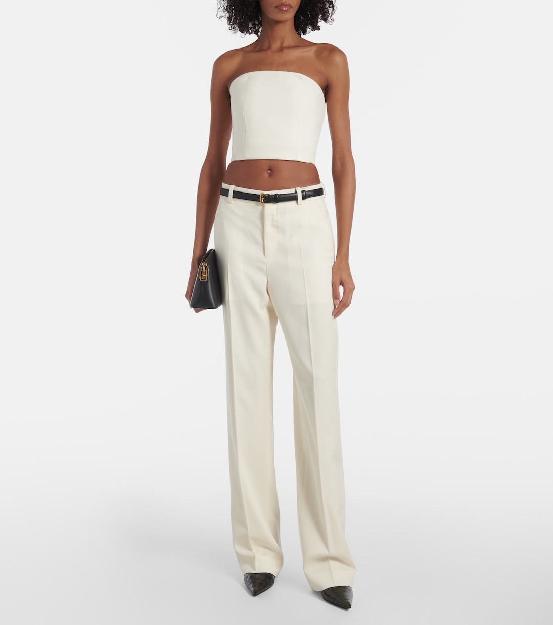 Low-Rise-Hose aus Wolle | Wardrobe.NYC