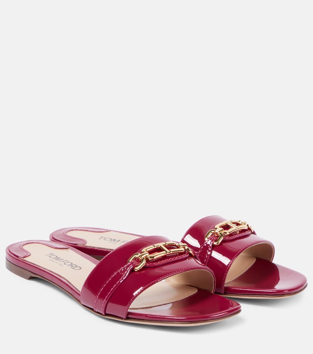 Pantoletten Whitney Stadium T aus Lackleder | Tom Ford