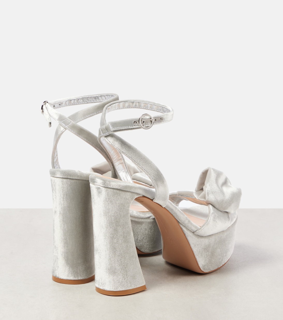 Plateausandalen 70 aus Samt | Gianvito Rossi